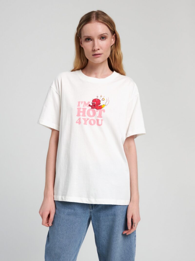 Original Tricou Hot Stuff - crem