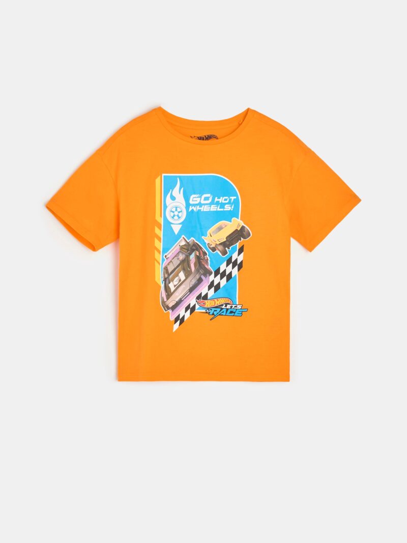 Tricou Hot Wheels - portocaliu preţ