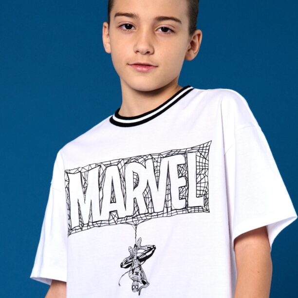 Original Tricou Marvel - alb