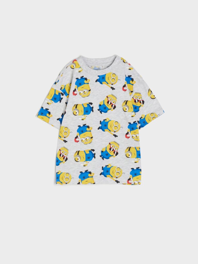 Tricou Minions - gri deschis preţ