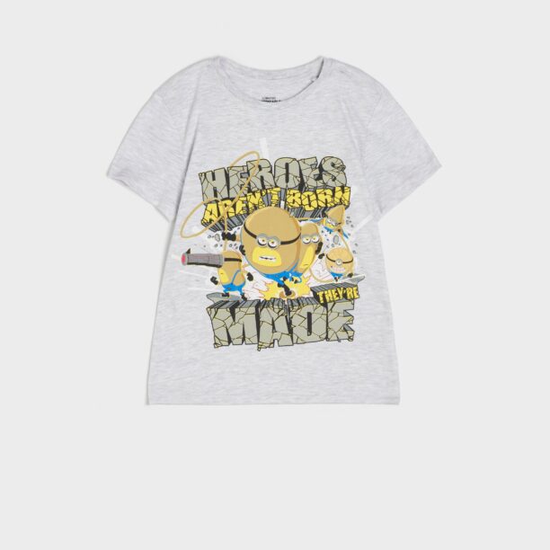 Tricou Minions - gri deschis preţ