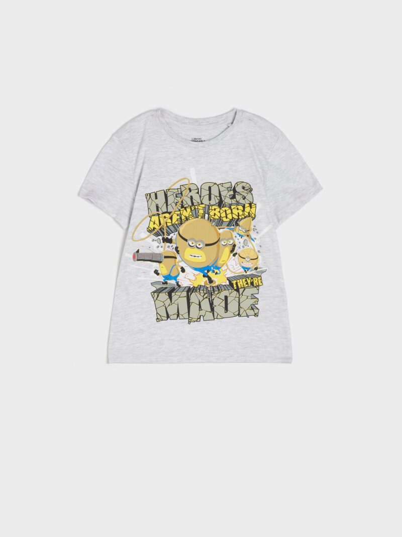 Tricou Minions - gri deschis preţ