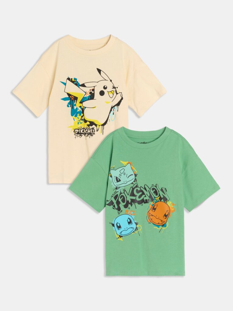 Tricou Pokémon cu mânecă lungă 2 pack - multicolor preţ