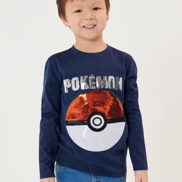 Preţ Tricou Pokémon cu mânecă lungă - bleumarin