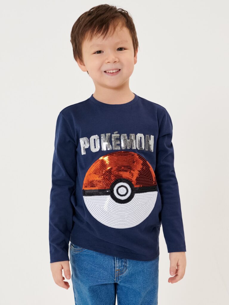 Preţ Tricou Pokémon cu mânecă lungă - bleumarin