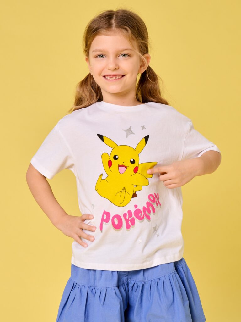 Original Tricou Pokémon cu mânecă lungă - crem