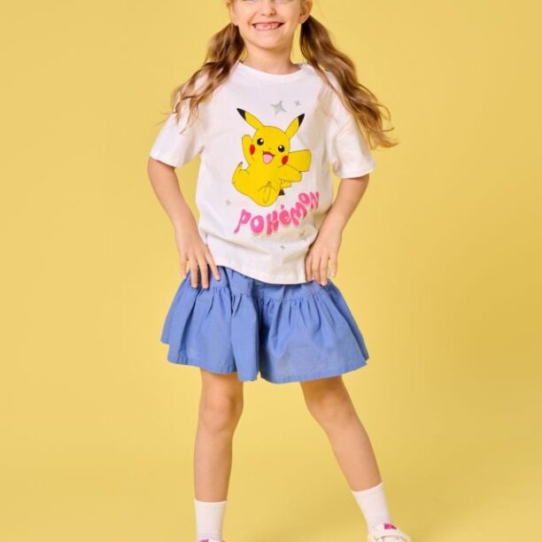 Tricou Pokémon cu mânecă lungă - crem