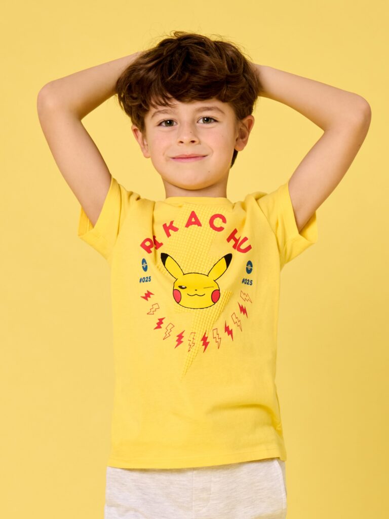 Tricou Pokémon cu mânecă lungă - galben preţ