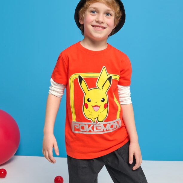 Tricou Pokémon - roșu-aprins preţ