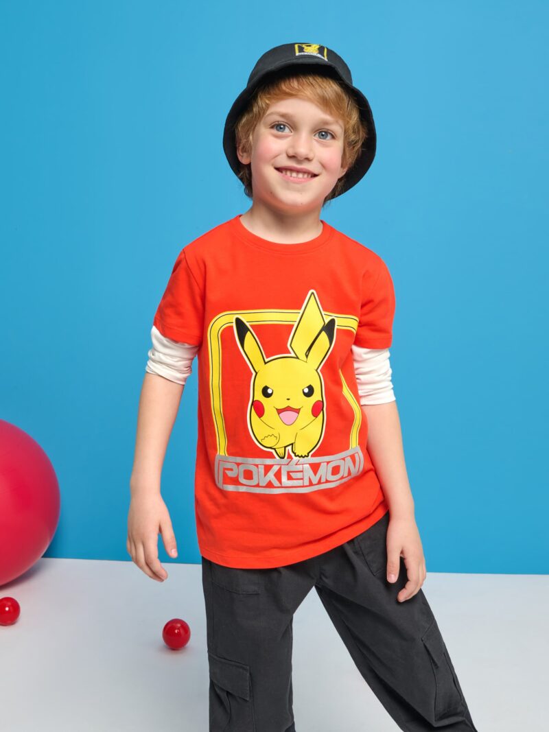 Tricou Pokémon - roșu-aprins preţ