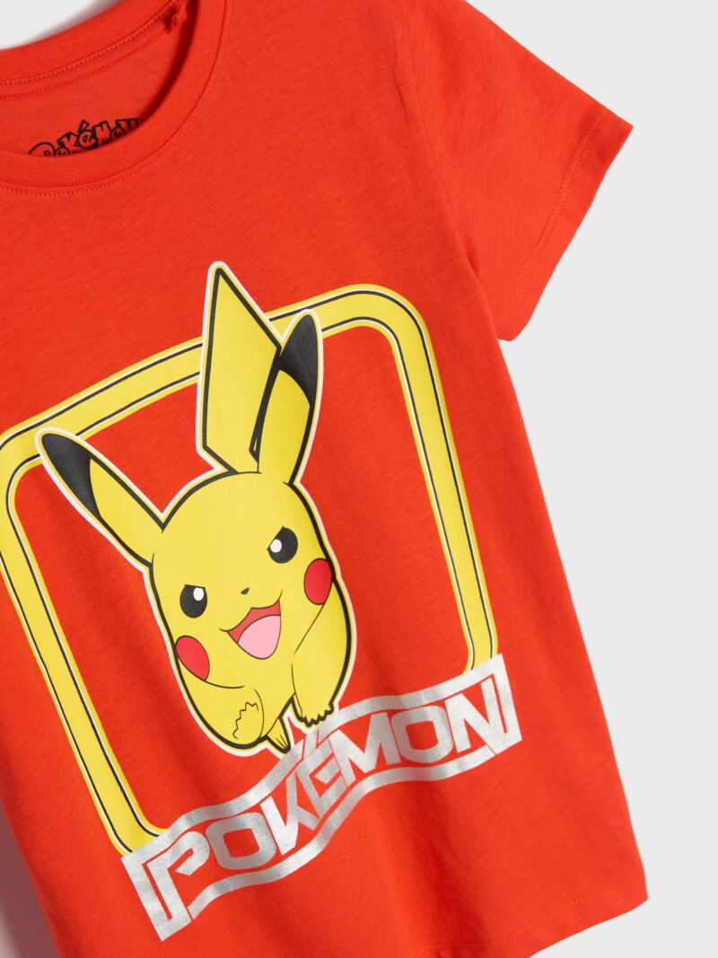 Preţ Tricou Pokémon - roșu-aprins