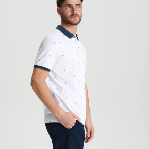 Tricou Polo - alb preţ