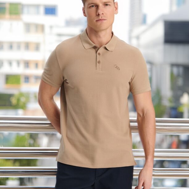 Tricou Polo - bej preţ