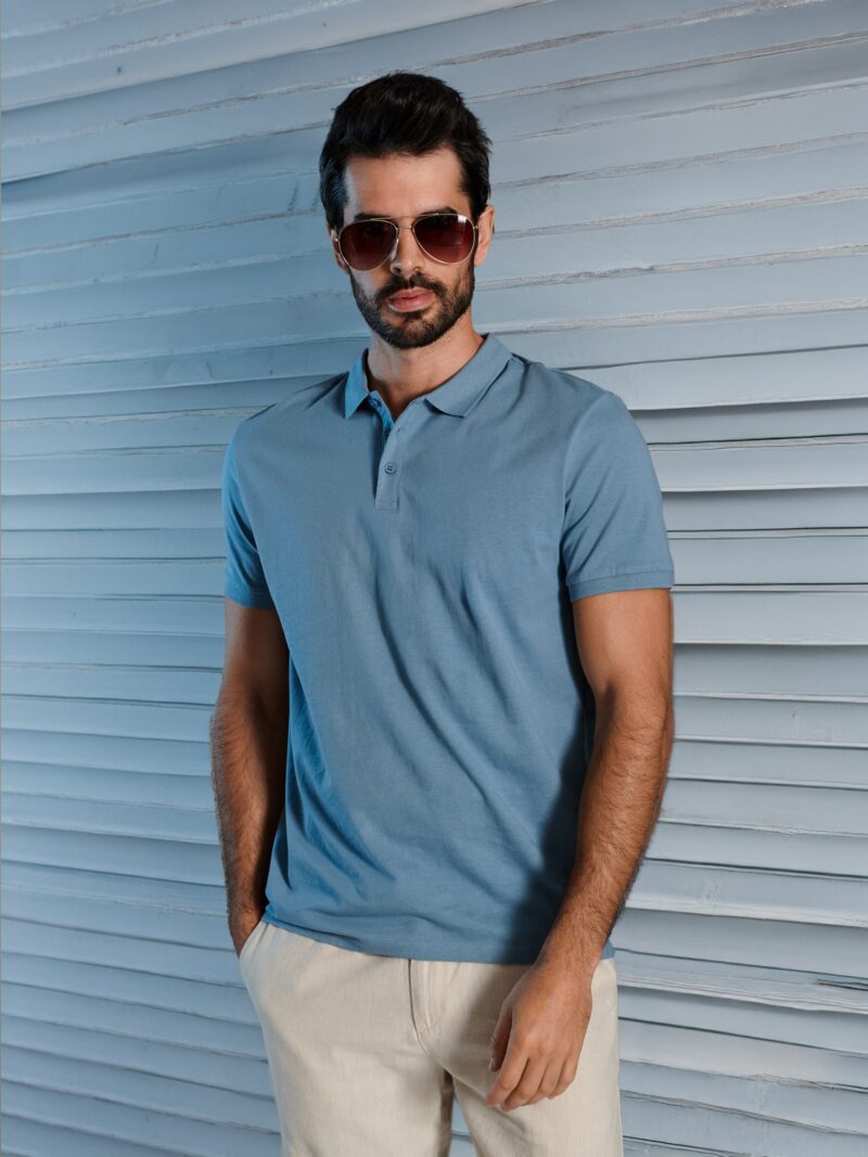 Tricou Polo - light blue preţ