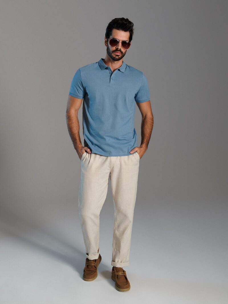 Original Tricou Polo - light blue