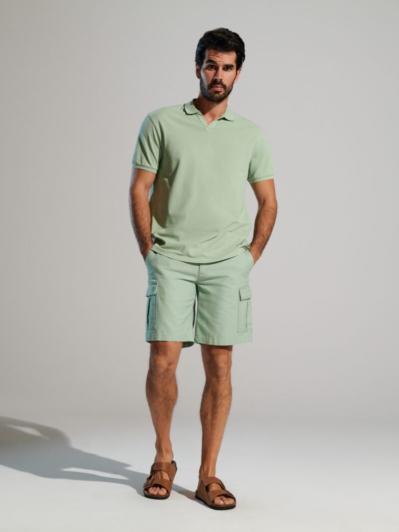 Original Tricou Polo - verde-mentă