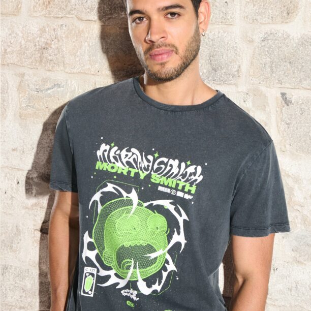 Tricou Rick and Morty - gri-închis preţ