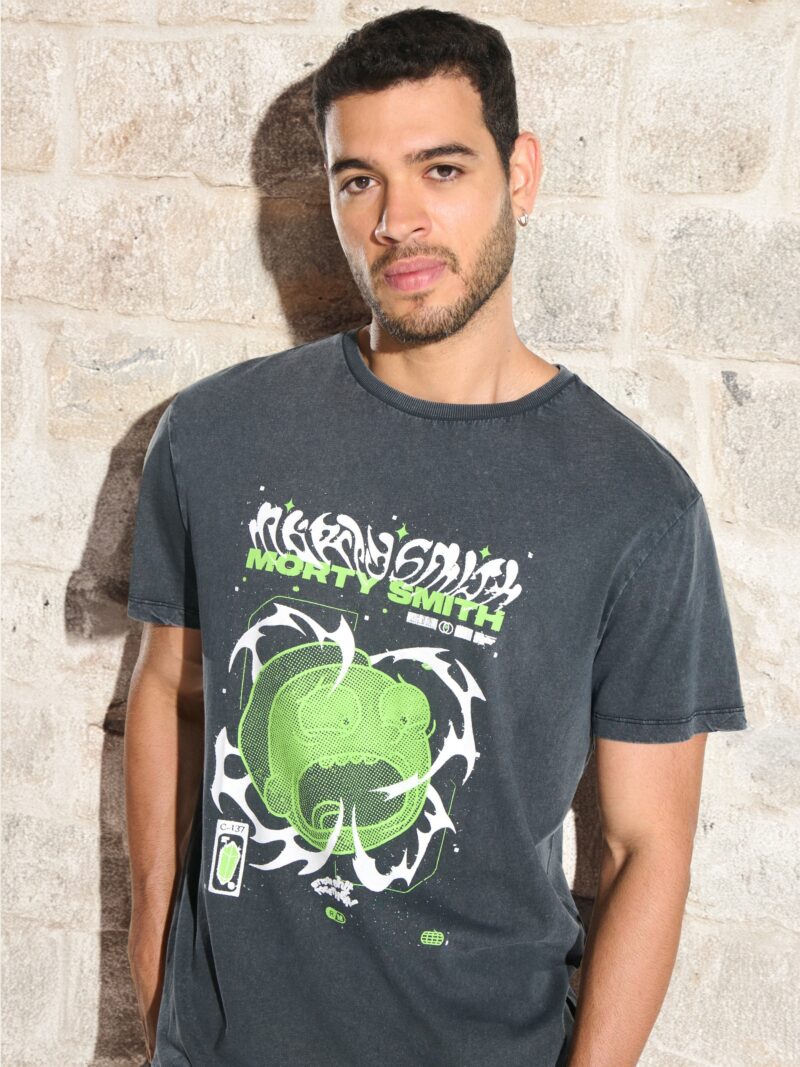 Tricou Rick and Morty - gri-închis preţ