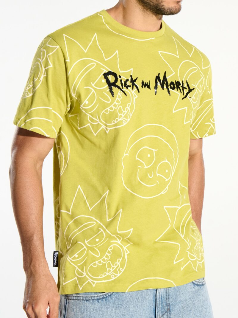 Preţ Tricou Rick and Morty - verde-gălbui