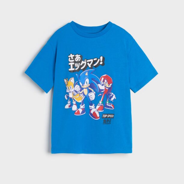 Tricou Sonic the Hedgehog cu mânecă lungă - acvamarin preţ