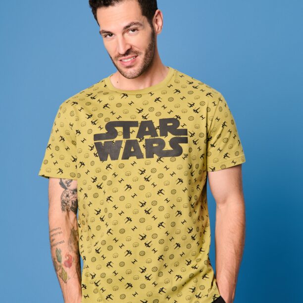 Tricou Star Wars cu mânecă lungă - verde-oliv deschis preţ