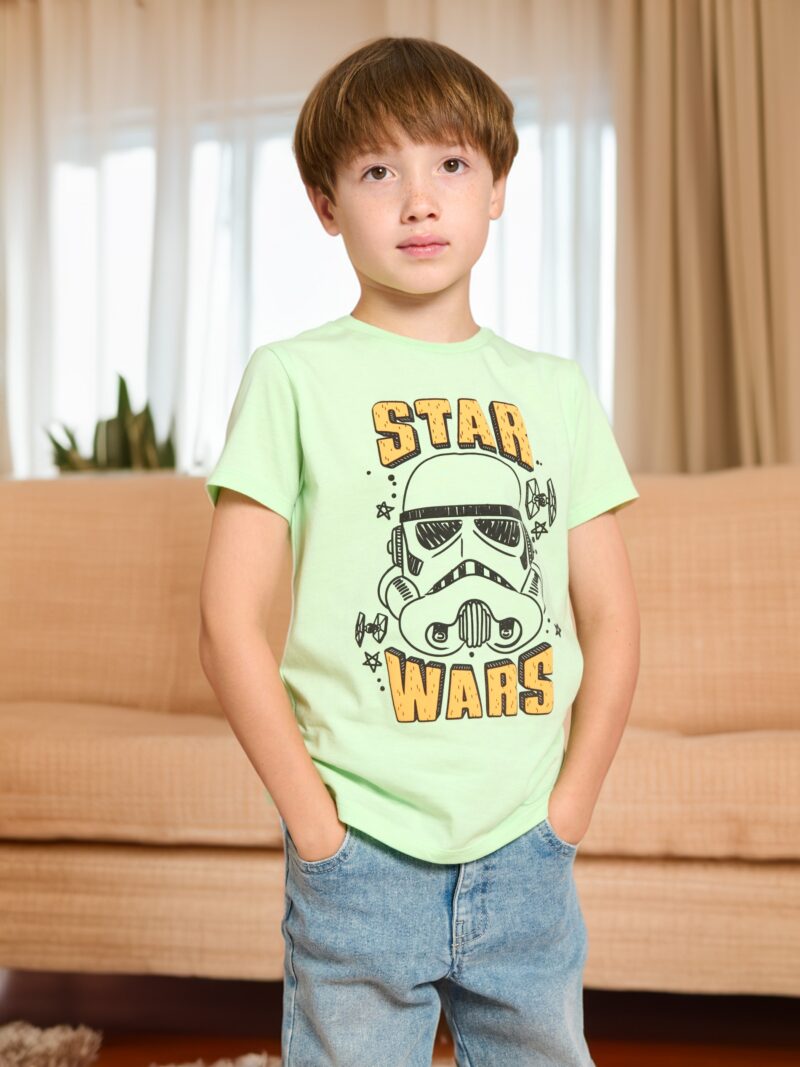 Tricou Star Wars - galben-verzui preţ