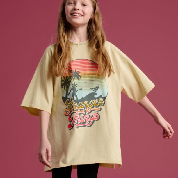 Preţ Tricou Stranger Things - galben