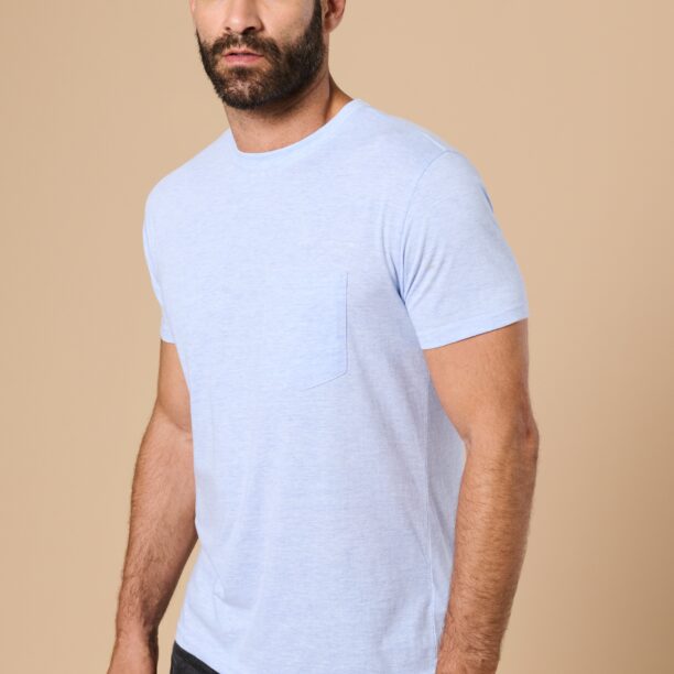 Tricou basic - albastru-pal preţ