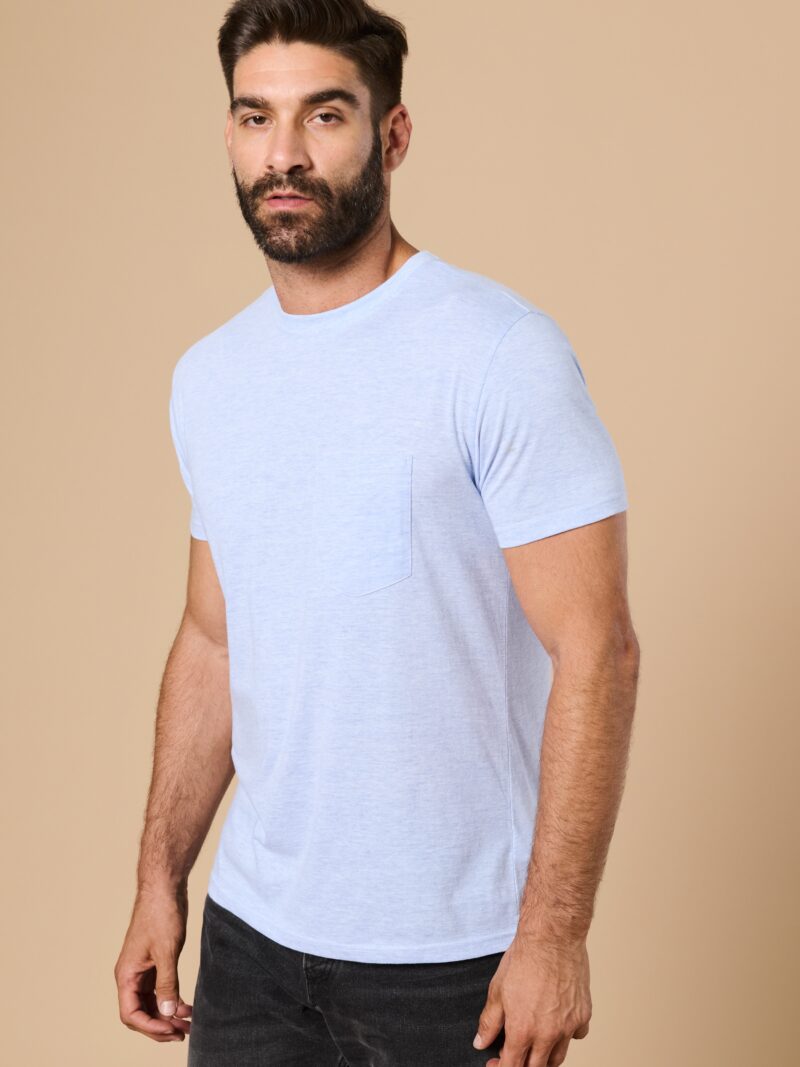 Tricou basic - albastru-pal preţ