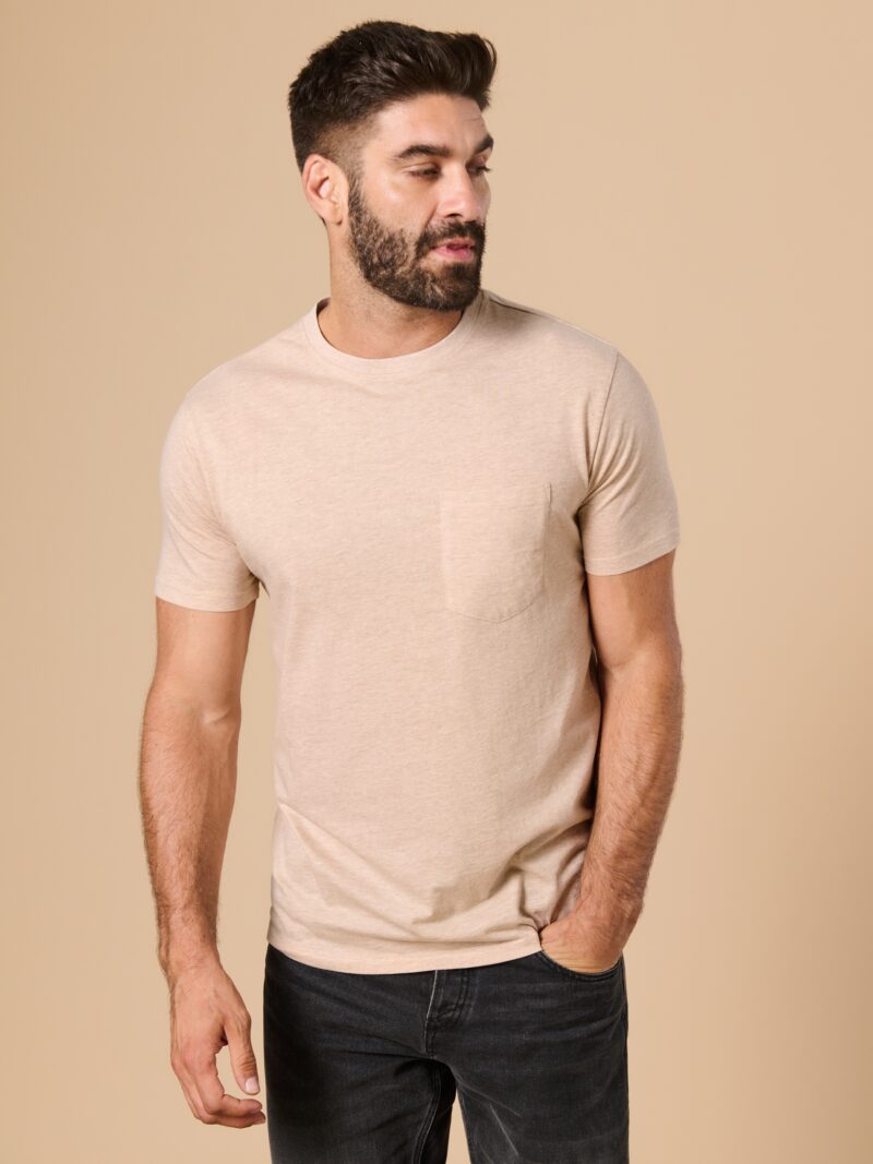 Tricou basic - bej preţ