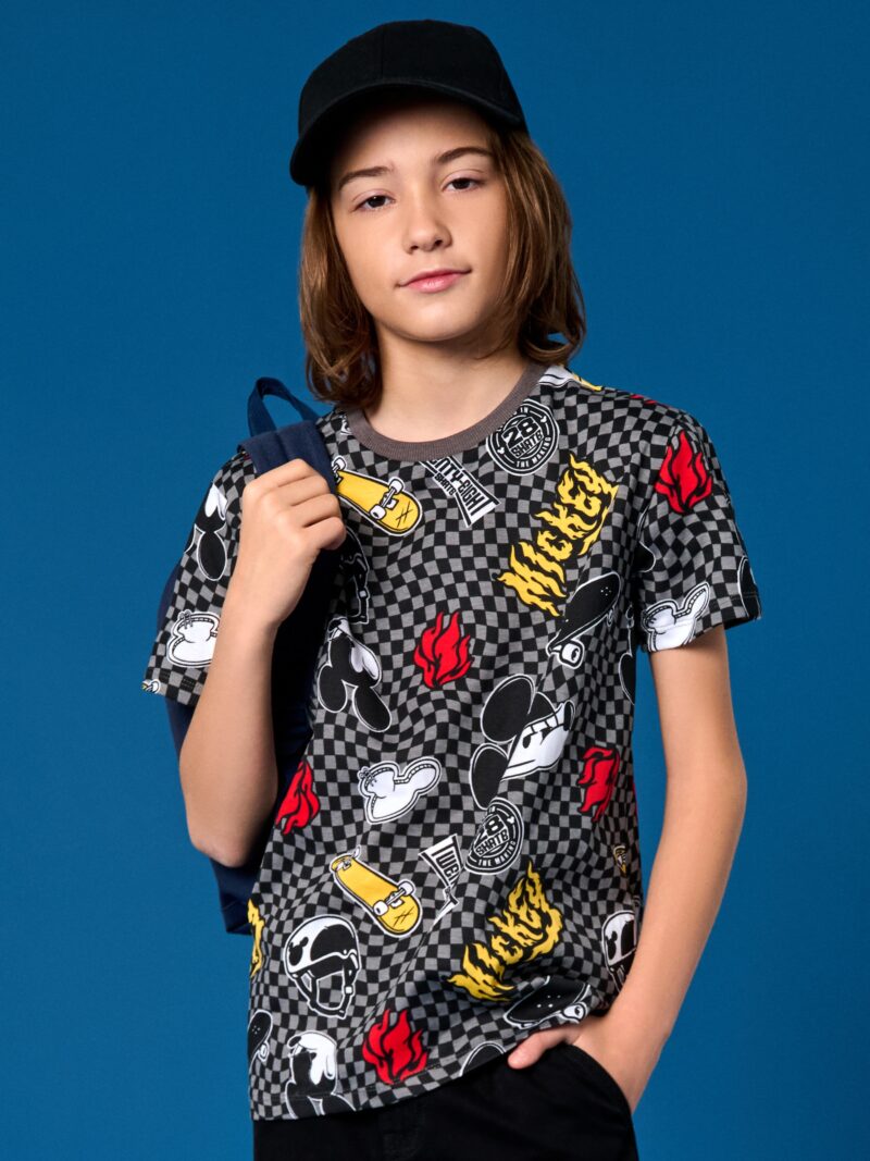 Tricou cu Mickey Mouse - gri deschis preţ