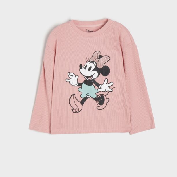 Tricou cu Minnie Mouse - roz-pudră preţ