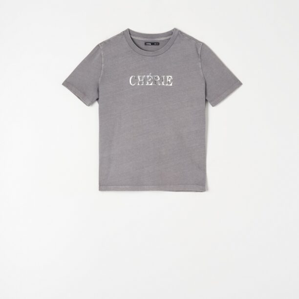 Cumpăra Tricou cu inscripție - gri deschis