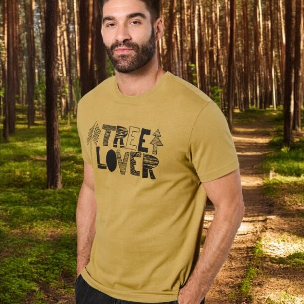 Tricou cu inscripție - verde-oliv deschis