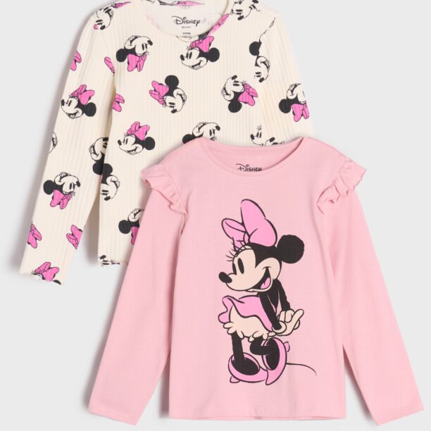 Cumpăra Tricou cu mânecă lungă 2 pack Mouse Minnie - roz-trandafiriu