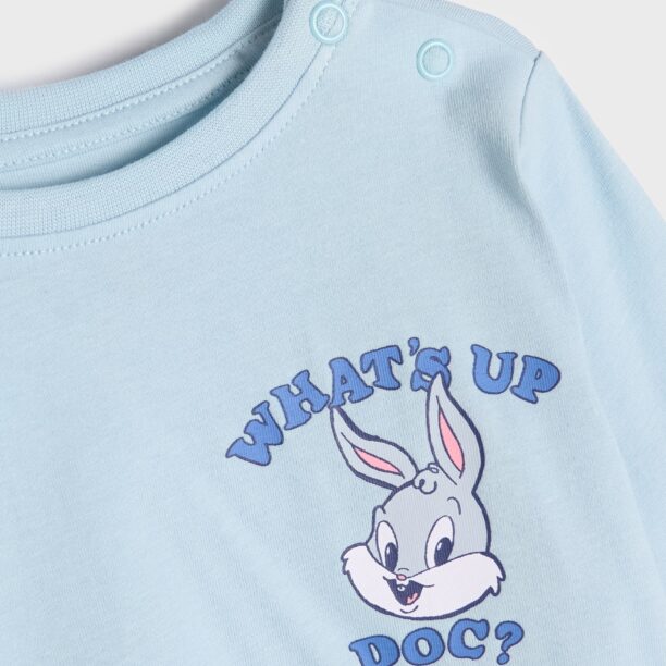 Preţ Tricou cu mânecă lungă Looney Tunes - light blue