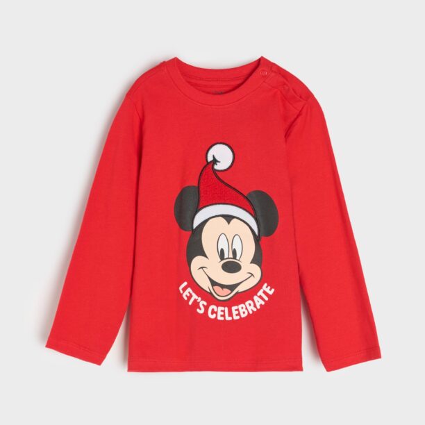 Tricou cu mânecă lungă Mickey Mouse - roșu preţ