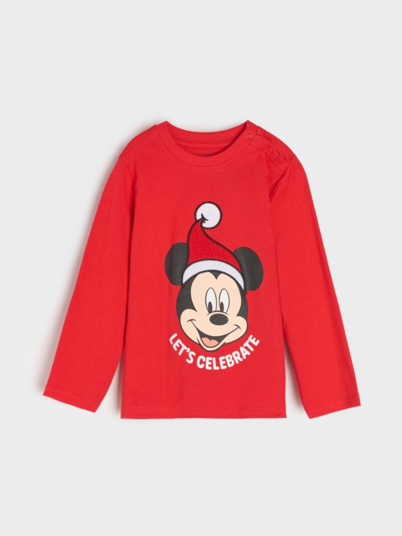 Tricou cu mânecă lungă Mickey Mouse - roșu preţ