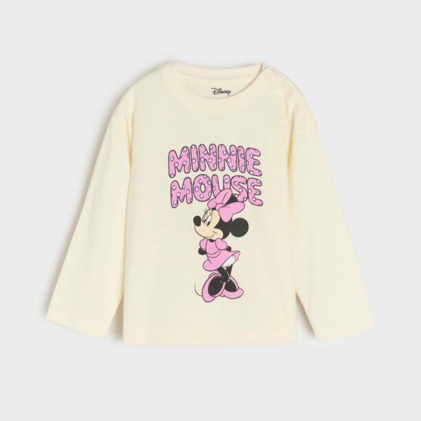 Tricou cu mânecă lungă Minnie Mouse - crem preţ