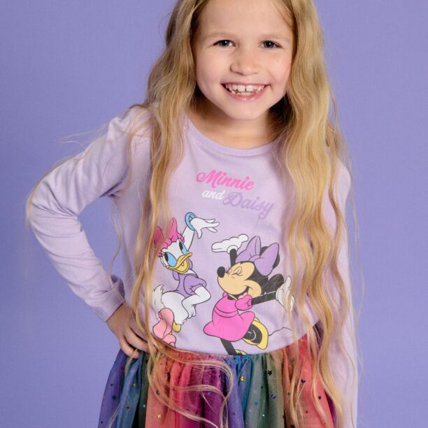 Tricou cu mânecă lungă Minnie Mouse - lavand preţ