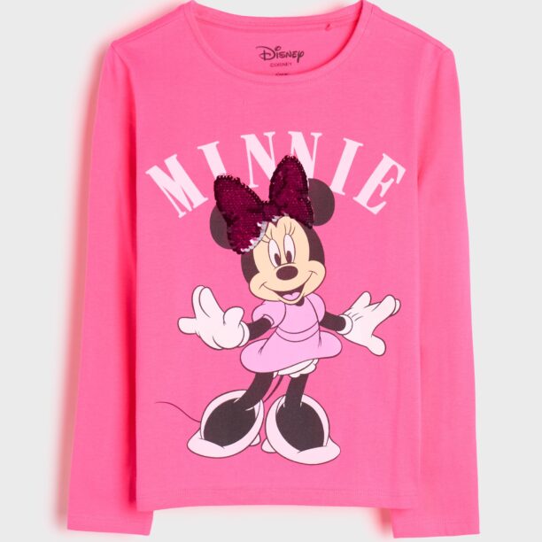 Tricou cu mânecă lungă Mouse Minnie - roz-pastel preţ