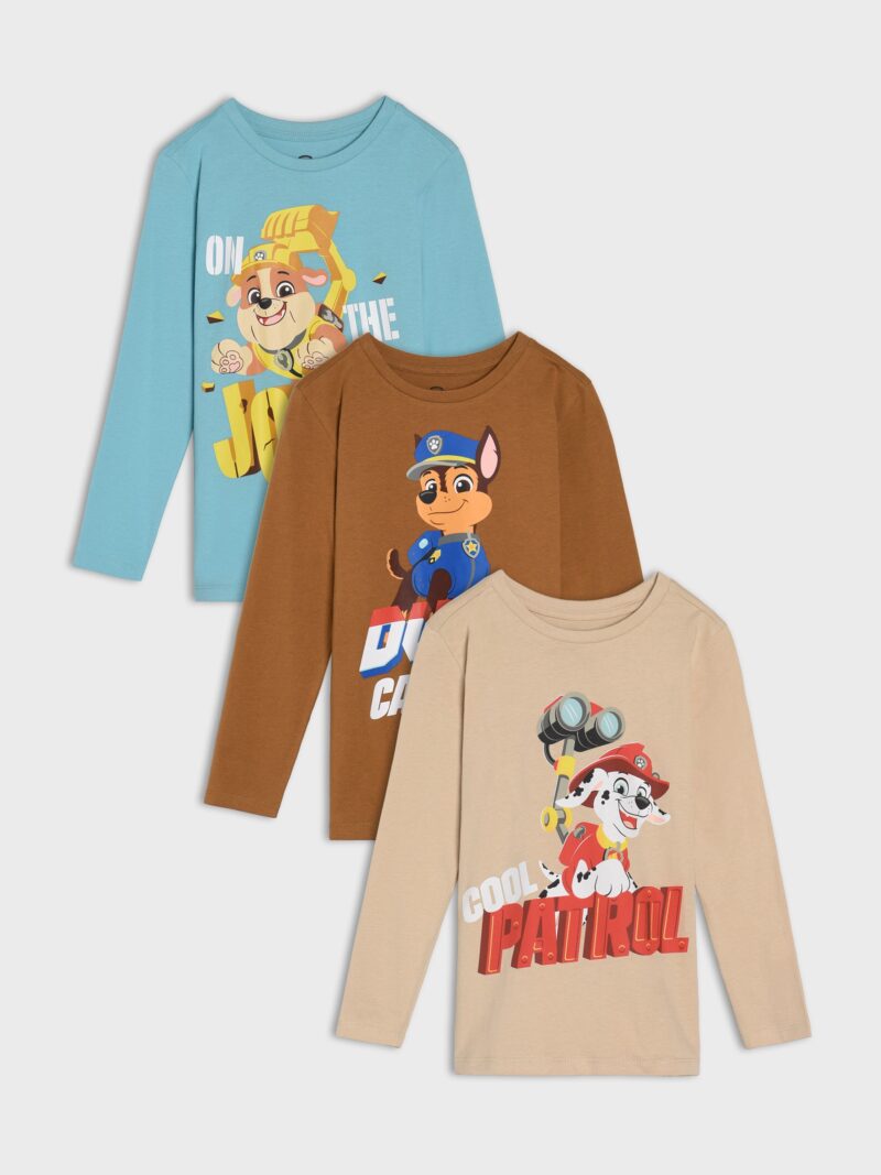 Cumpăra Tricou cu mânecă lungă Paw Patrol 3 pack - multicolor