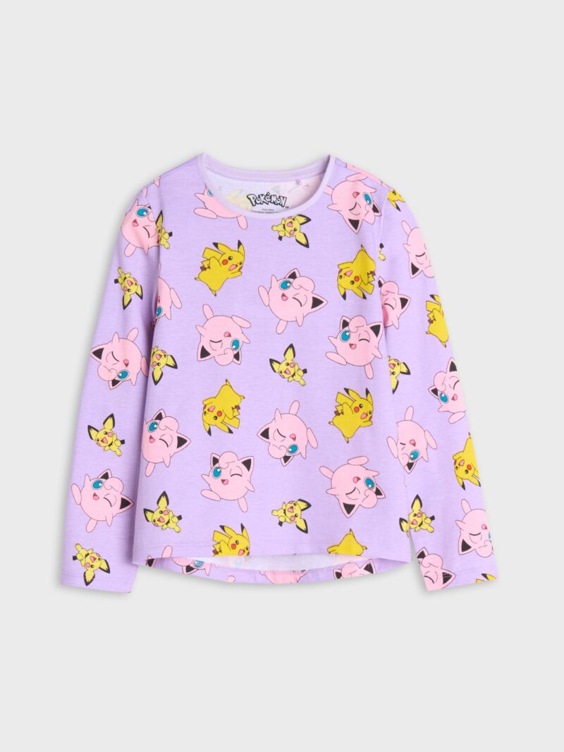 Original Tricou cu mânecă lungă Pokemon - roz