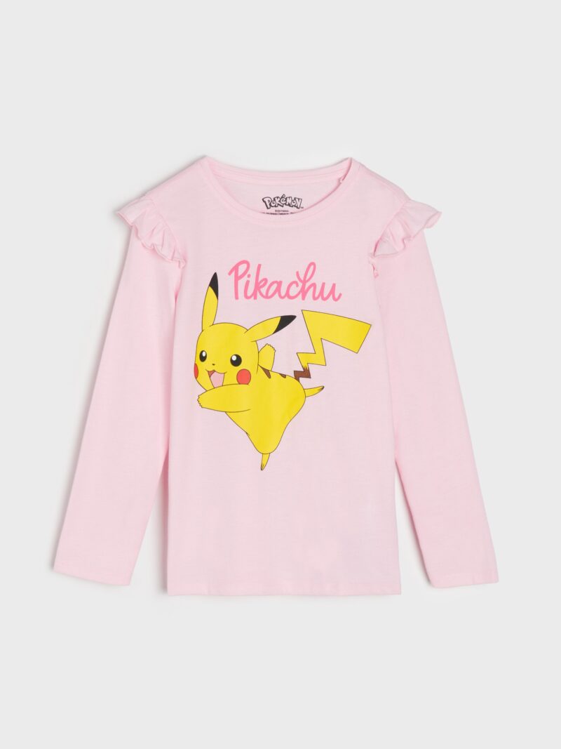 Cumpăra Tricou cu mânecă lungă Pokemon - roz-pastel