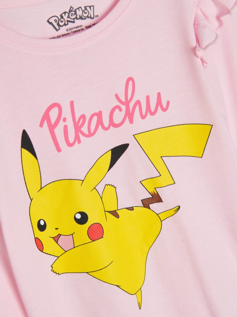 Preţ Tricou cu mânecă lungă Pokemon - roz-pastel