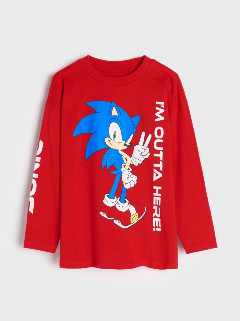 Cumpăra Tricou cu mânecă lungă SONIC THE HEDGEHOG - roșu