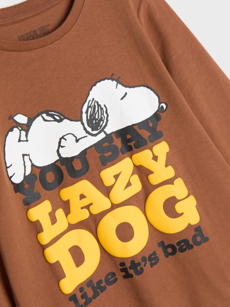 Preţ Tricou cu mânecă lungă Snoopy - maro