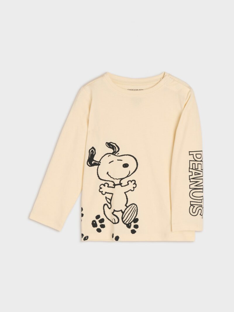 Tricou cu mânecă lungă Snoopy - nude preţ