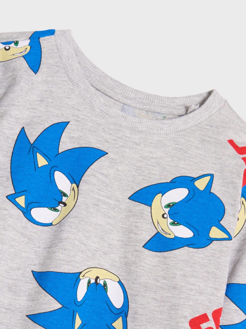 Preţ Tricou cu mânecă lungă Sonic - gri deschis