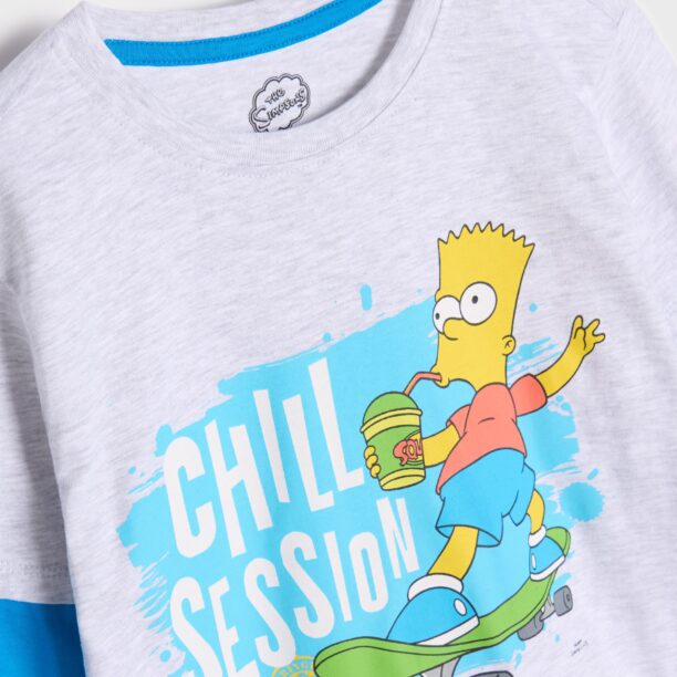 Cumpăra Tricou cu mânecă lungă The Simpsons - gri deschis